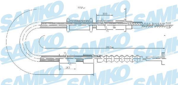 Samko C0599B Cable Pull, parking brake C0599B