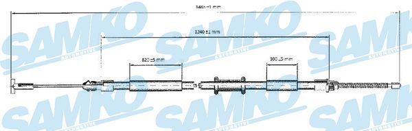 Samko C0600B Cable Pull, parking brake C0600B