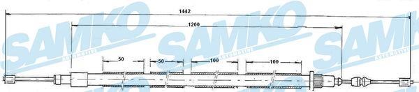 Samko C0607B Cable Pull, parking brake C0607B
