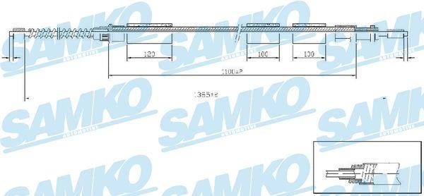 Samko C0609B Cable Pull, parking brake C0609B