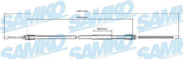 Samko C0720B Cable Pull, parking brake C0720B