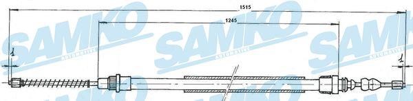 Samko C0726B Cable Pull, parking brake C0726B