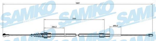 Samko C0808B Cable Pull, parking brake C0808B