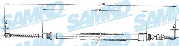 Samko C0732B Cable Pull, parking brake C0732B