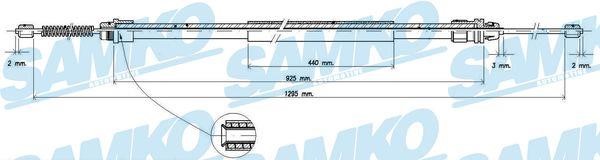 Samko C0740B Cable Pull, parking brake C0740B