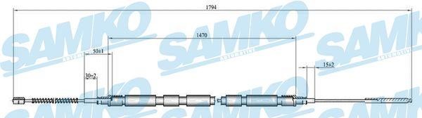 Samko C0810B Cable Pull, parking brake C0810B