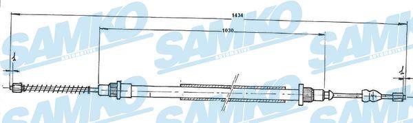Samko C0744B Cable Pull, parking brake C0744B