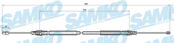 Samko C0759B Cable Pull, parking brake C0759B