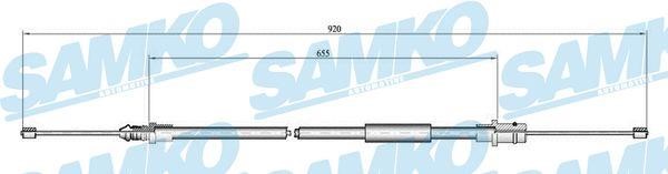 Samko C0798B Cable Pull, parking brake C0798B