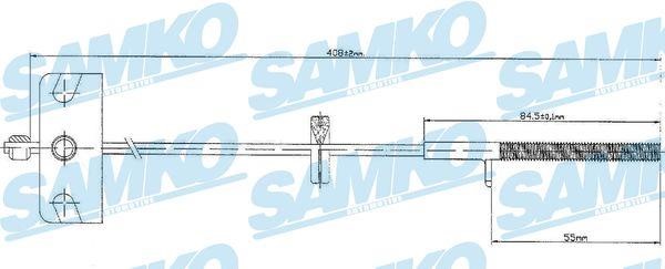 Samko C0840B Cable Pull, parking brake C0840B