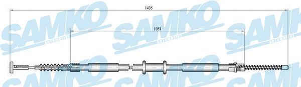 Samko C0843B Cable Pull, parking brake C0843B