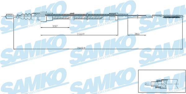 Samko C0961B Cable Pull, parking brake C0961B