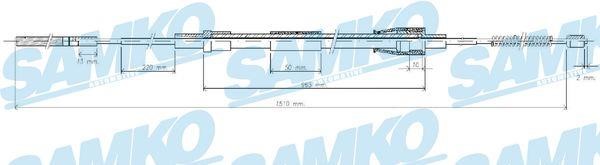 Samko C0962B Cable Pull, parking brake C0962B
