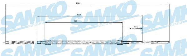 Samko C0964B Cable Pull, parking brake C0964B