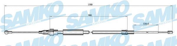 Samko C0967B Cable Pull, parking brake C0967B