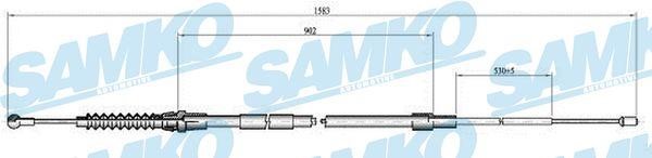 Samko C0968B Cable Pull, parking brake C0968B