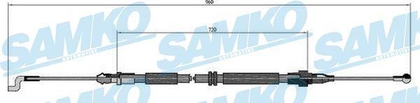 Samko C0973B Cable Pull, parking brake C0973B