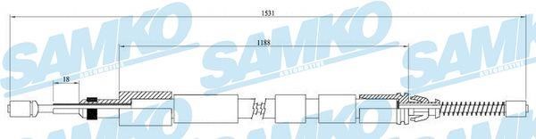 Samko C0974B Cable Pull, parking brake C0974B