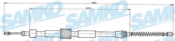 Samko C0978B Cable Pull, parking brake C0978B