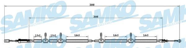 Samko C0990B Cable Pull, parking brake C0990B