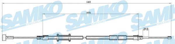 Samko C1008B Cable Pull, parking brake C1008B