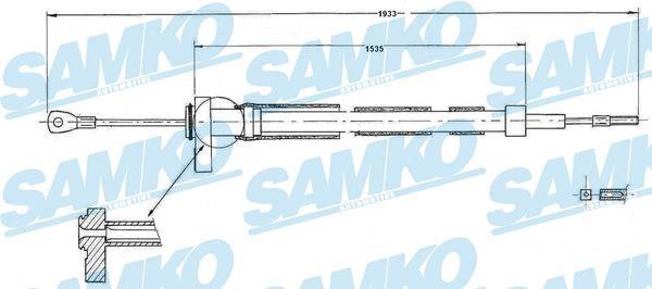 Samko C0900B Cable Pull, parking brake C0900B