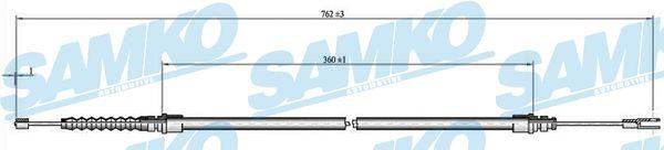 Samko C0915B Cable Pull, parking brake C0915B