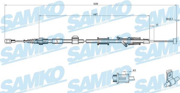 Samko C0916B Cable Pull, parking brake C0916B