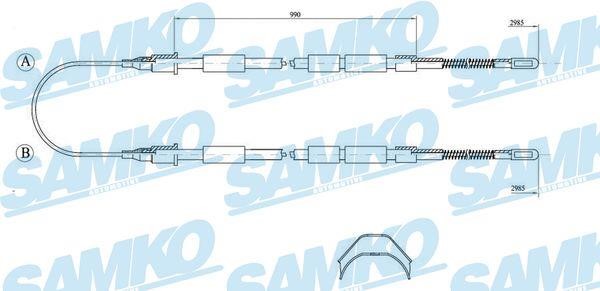 Samko C1032B Cable Pull, parking brake C1032B