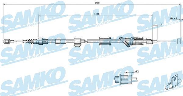 Samko C0920B Cable Pull, parking brake C0920B