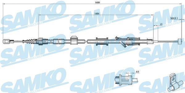Samko C0921B Cable Pull, parking brake C0921B