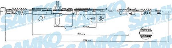 Samko C1052B Cable Pull, parking brake C1052B