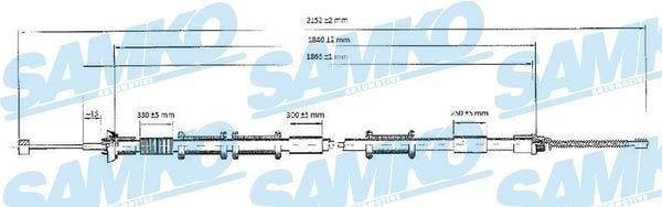 Samko C1321B Cable Pull, parking brake C1321B