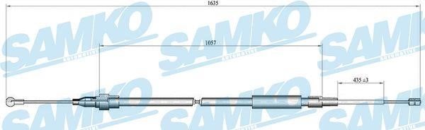 Samko C1518B Cable Pull, parking brake C1518B