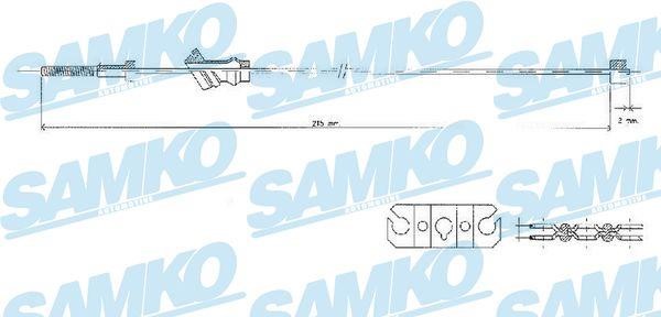 Samko C1548B Cable Pull, parking brake C1548B
