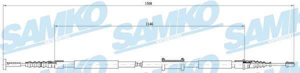 Samko C1659B Cable Pull, parking brake C1659B