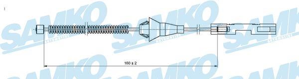 Samko C1660B Cable Pull, parking brake C1660B