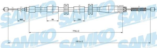 Samko C1664B Cable Pull, parking brake C1664B