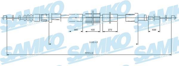 Samko C1687B Cable Pull, parking brake C1687B