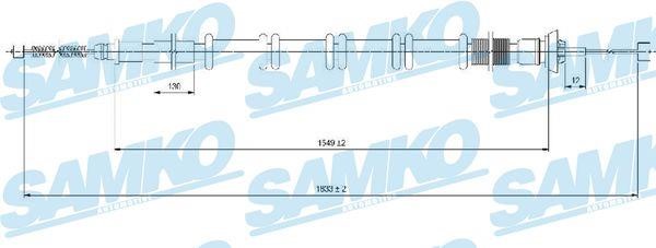 Samko C1689B Cable Pull, parking brake C1689B