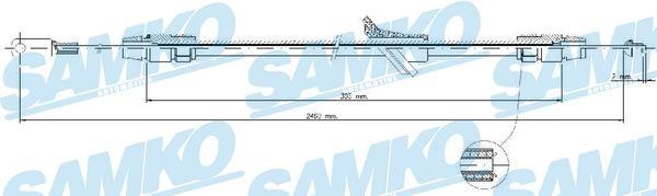 Samko C1694B Cable Pull, parking brake C1694B