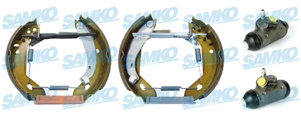 Samko KEG085 Brake shoes with cylinders, set KEG085