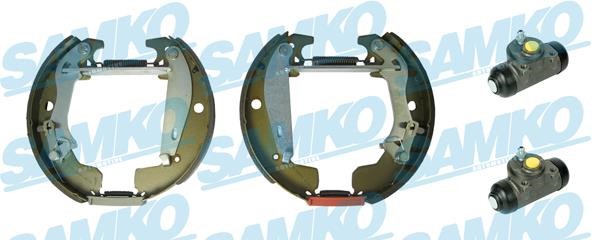 Samko KEG183 Brake shoes with cylinders, set KEG183