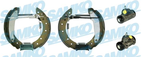 Samko KEG342 Brake shoes with cylinders, set KEG342