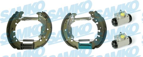 Samko KEG615 Brake shoes with cylinders, set KEG615