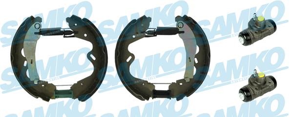 Samko KEG698 Brake shoes with cylinders, set KEG698