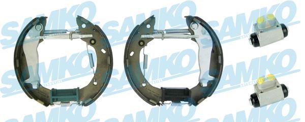 Samko KEG700 Brake shoes with cylinders, set KEG700