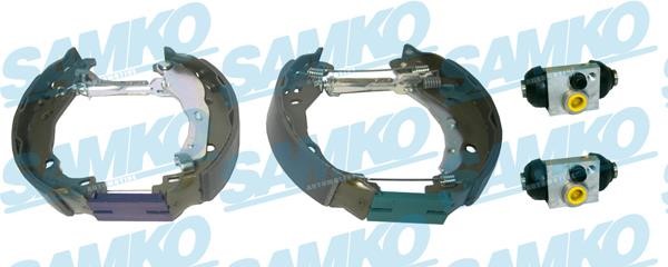Samko KEG815 Brake shoes with cylinders, set KEG815