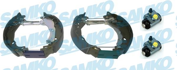 Samko KEG816 Brake shoes with cylinders, set KEG816