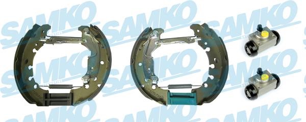 Samko KEG821 Brake shoes with cylinders, set KEG821